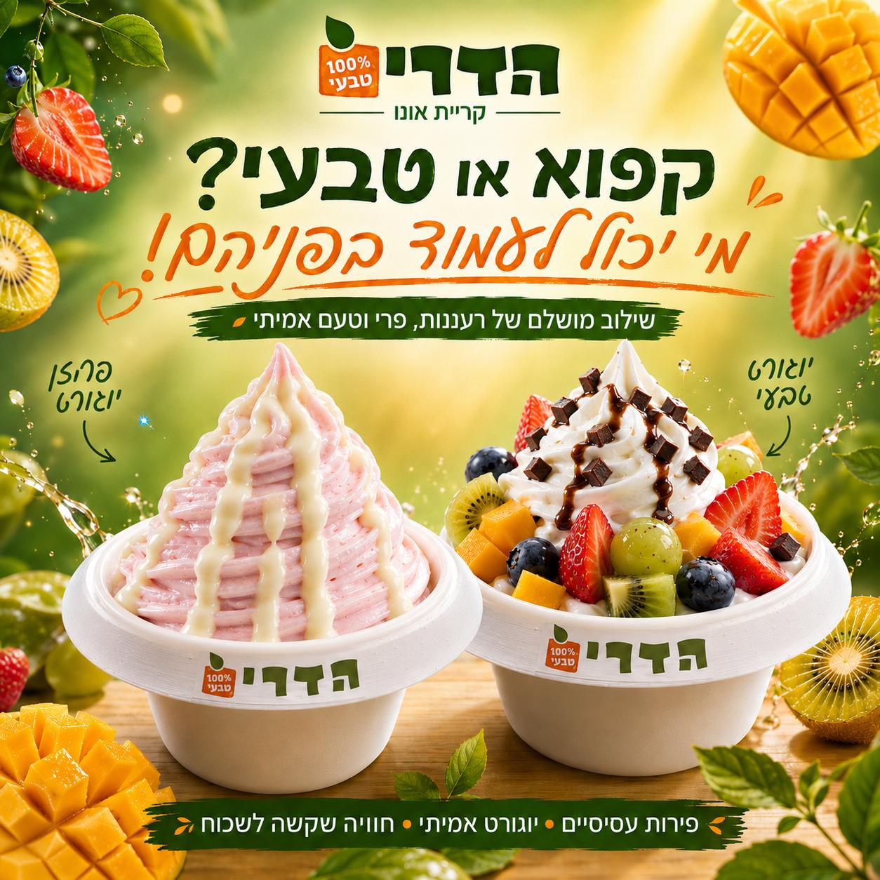 הדרים — פרוזן/יוגורט – מודעות לסושיאל